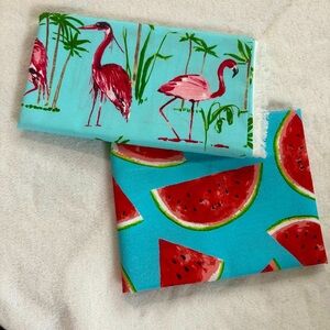 Outdoor treated canvas fabric summer tropical coastal colors make cushion covers